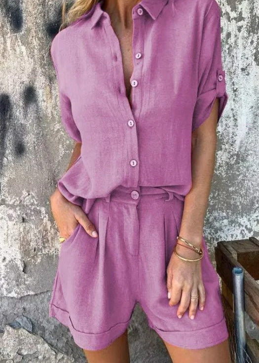 Melda - Ensemble Boutonné Aéré